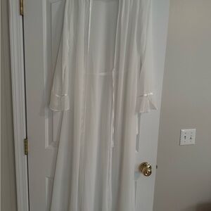 White Bridal Robe and Set